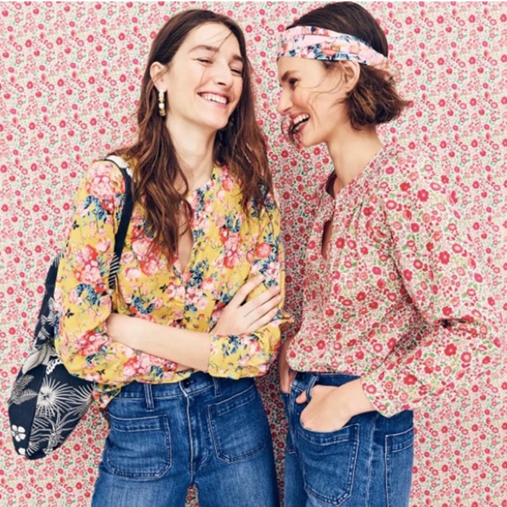 NWT J Crew x Liberty Magical Bouquet Poplin Popover Top